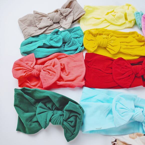 21 Baby Bow Headbands Set - Fun Colors - Picture 2 of 5